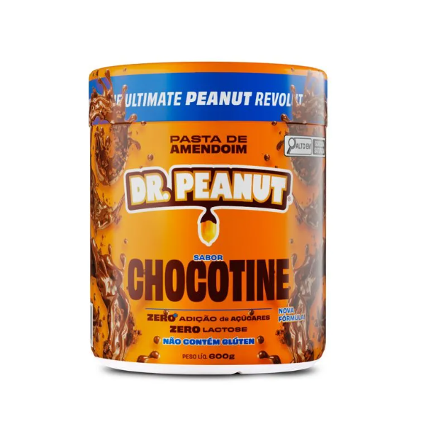Pasta de Amendoim Chocotine com Whey Protein ZERO LACTOSE 600g DR. PEANUT