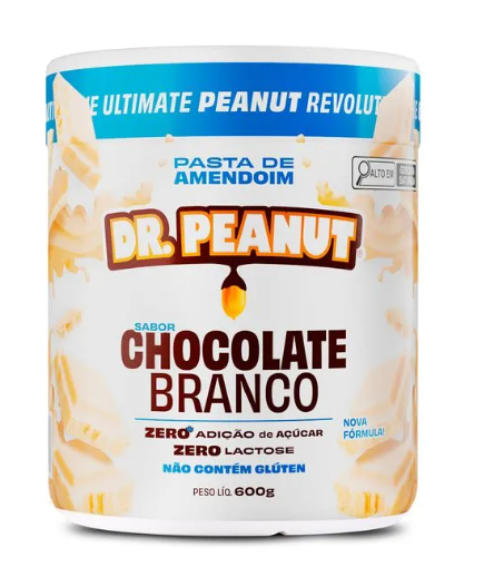 Pasta de Amendoim Chocolate Branco com Whey Protein 600g DR. PEANUT